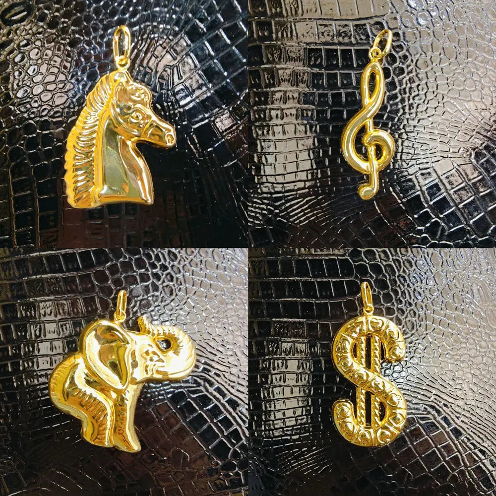 Gold Plated Pendants for Necklace Women Men Fashion 18k Gold Color African Map Design Pendant Jewelry Making for Party Daily Vera Lux