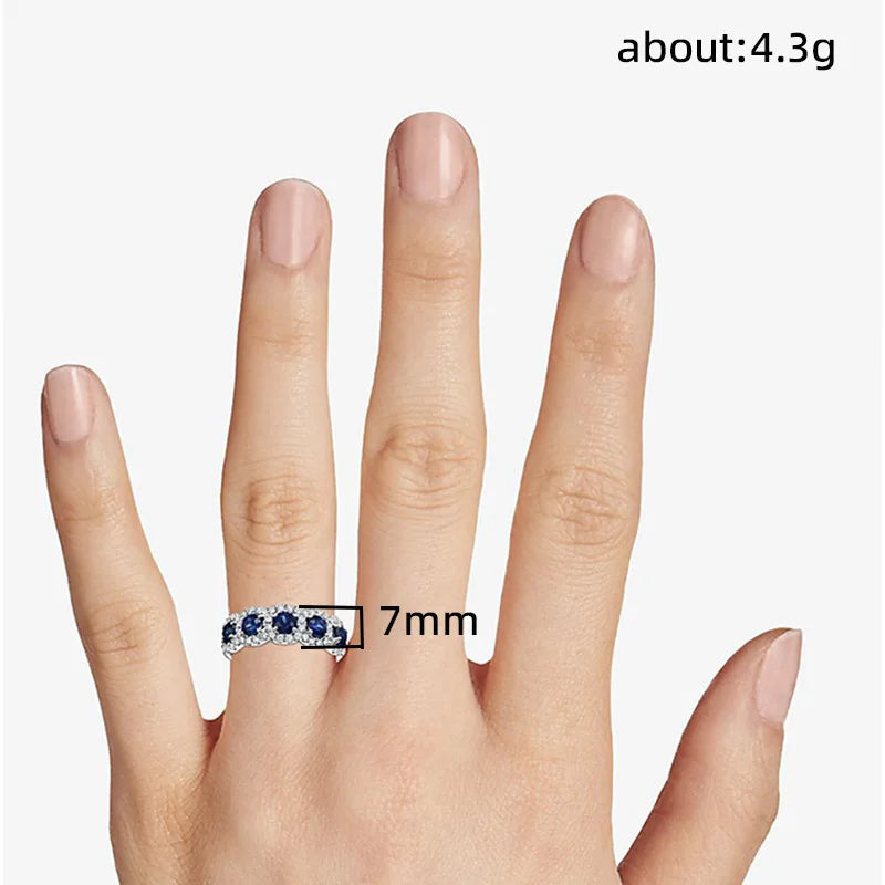 Luxury 925 Sterling Silver Classic Ring for Women Six Claw Jewelry Simple Imitation Diamond Women's Ring Engagement Wedding Gift Vera Lux