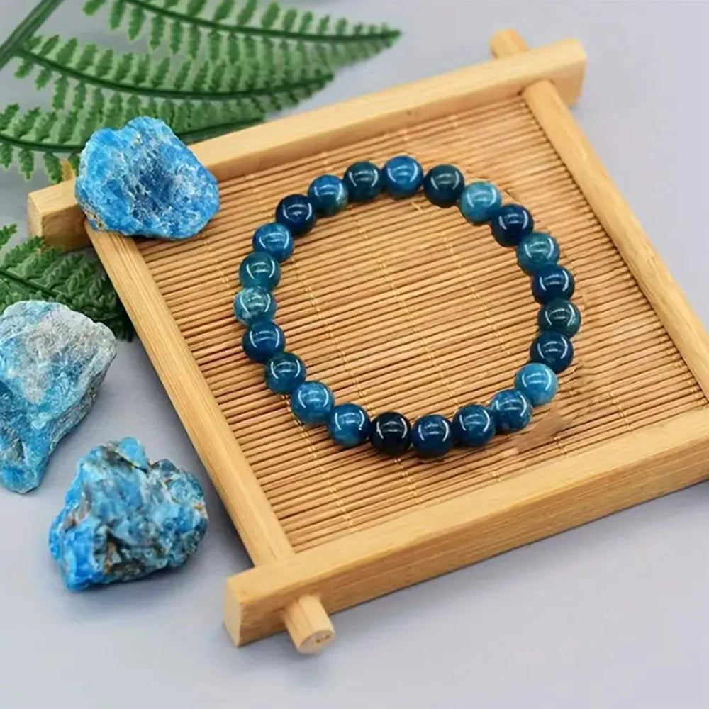 1pcs Apatite Style Bracelet Blue Tone Men And Women Bracelet Creative Trend Minimalist Style Bracelet Daily Accessories Vera Lux