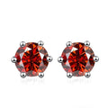 NeeTim 0.5ct 1ct 2ct Moissanite Stud Earrings for Women 925 Sterling Silver Green Pink Black Blue Grey Sparkling Studs Earring Vera Lux