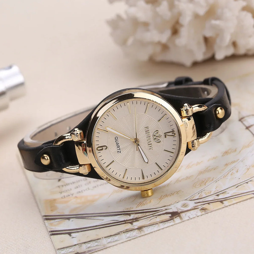 Women's Fashionable Minimalist Luxurious Quartz Watch Leather Dial Vera Lux