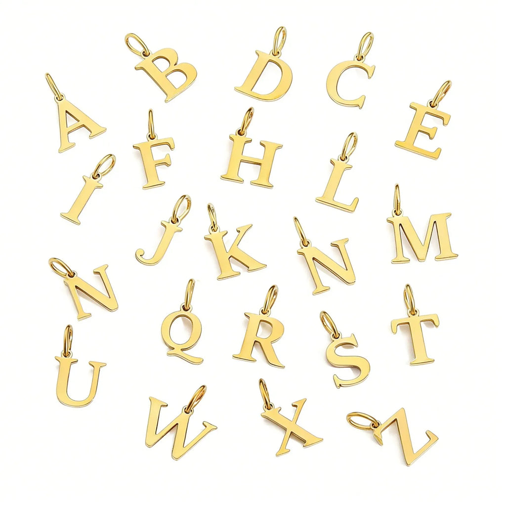 Initial Alphabet Pendant Stainless Steel Charms for Making Necklace Minimalism DIY Accessories Gift Women's Jewelry Wholesale Vera Lux