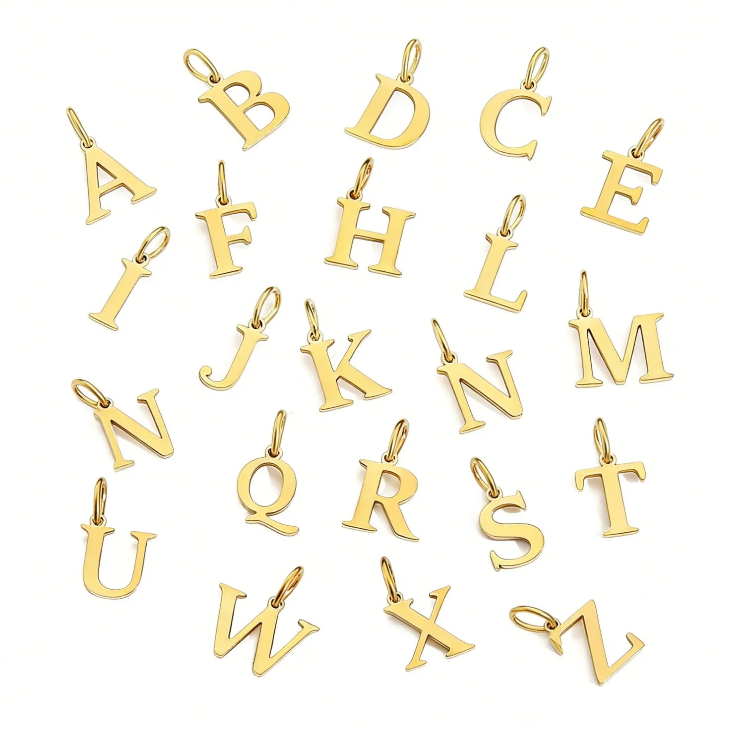 Initial Alphabet Pendant Stainless Steel Charms for Making Necklace Minimalism DIY Accessories Gift Women's Jewelry Wholesale Vera Lux