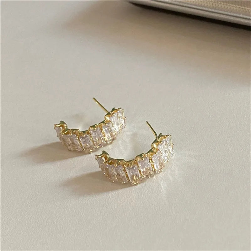 2024 Korean New Simple Temperament Circle Pearl Earrings Fashion Small Versatile Earrings Women's Jewelry Vera Lux