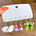 Fashion Sweet Fruit Drink Earrings Set for Women Cute Cartoon Food Ice Cream Donut Funny Resin Earrings Party Jewelry Gift New Vera Lux