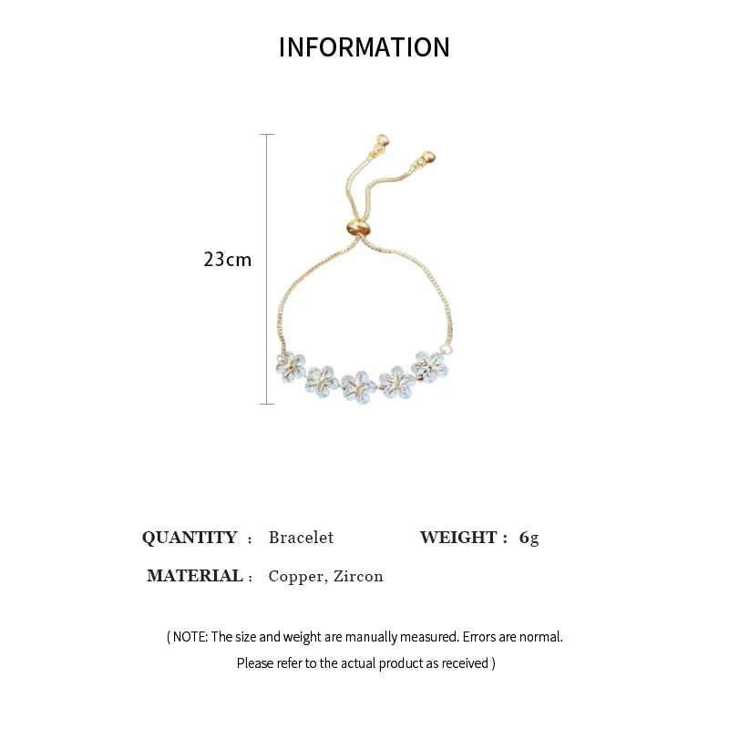 Exquisite Rhinestone Bracelet Ladies Fashion Stars Flower Charm Wristlet Bracelets Gold Color Adjustable Bangle Wedding Jewelry Vera Lux