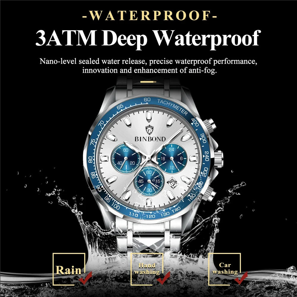 New Automatic Watch For Man Small Dial Blue Digital Fashion Quartz Wristwatches Men Clock Luxury Watches Mens Gifts Reloj Hombre Vera Lux