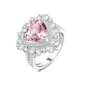 MINTYBOX 4.0CT Heart Ruby Rings for Women S925 Sterling Sliver 10*10MM Gemstone Engagement Wedding Rings Fine Jewelry Party Vera Lux