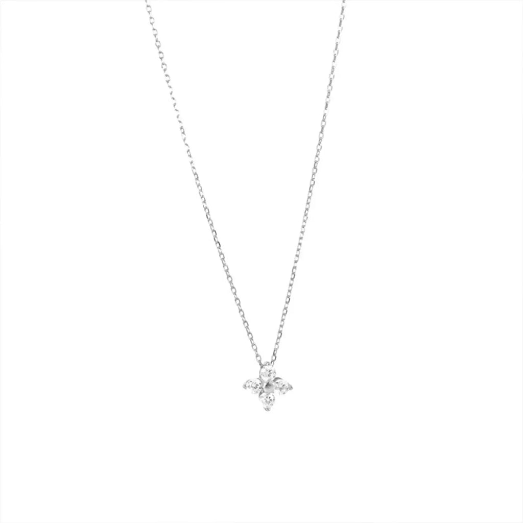 S925 Silver Lucky Four-leaf Clover Small Necklace for Women Clavicle Chain Luxury Minimalist Design Sensation Vera Lux