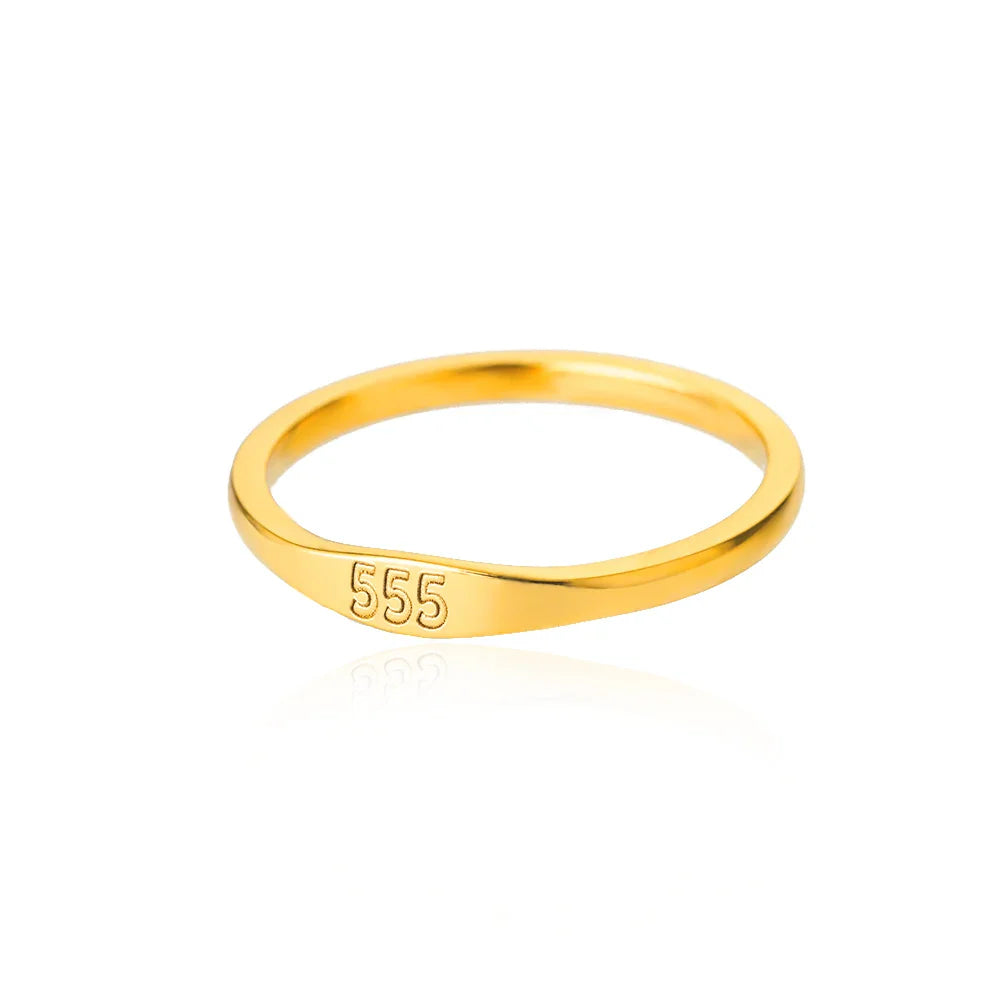 111 222 333 444 555 666 777 999 Angel Number Rings For Women Stainless Steel Ring Vintage Aesthetic Retro Jewelry anillos 2025 Vera Lux