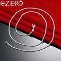 ALIZERO 40-70cm 925 Sterling Silver 2mm Side Chain Necklace For Women Men Wedding Party Fashion Charm Jewelry Gift Vera Lux