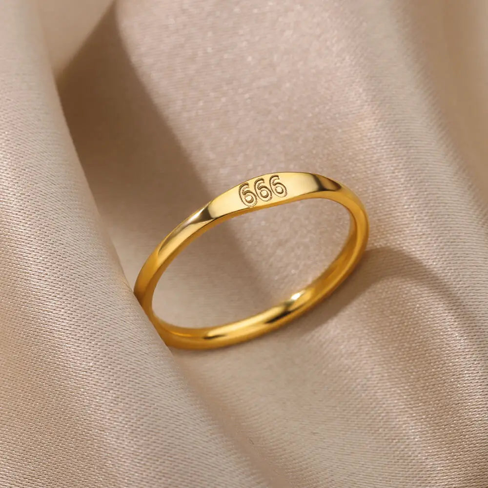 111 222 333 444 555 666 777 999 Angel Number Rings For Women Stainless Steel Ring Vintage Aesthetic Retro Jewelry anillos 2025 Vera Lux