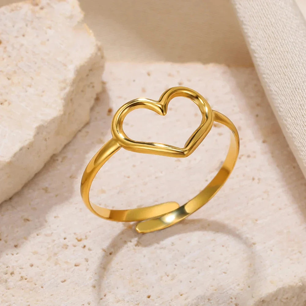 Anti-Stress Rotating Beads Rings for Women Men Gold Color Stainless Steel Double Smooth Beads Finger Ring Party Jewelry Gift Vera Lux