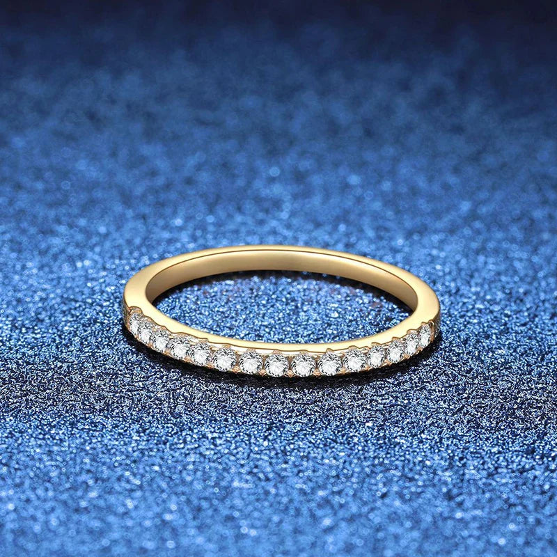 NeeTim Full D Color Moissanite Wedding Band Ring 925 Sterling Silver Eternity Band Engagement Bride Bands Party Rings For Women Vera Lux