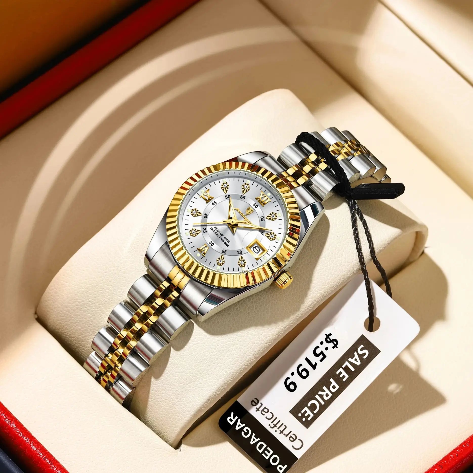 POEDAGAR Luxury Elegant Watch for Women Waterproof Luminous Date Ladies Watch Stainless Steel Quartz Women's Watches Girl Reloj Vera Lux