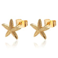 Vintage Summer Starfish Stud Earrings For Women Simple Star Shell Earrings Stud Ocean Party Jewelry Gift Vera Lux