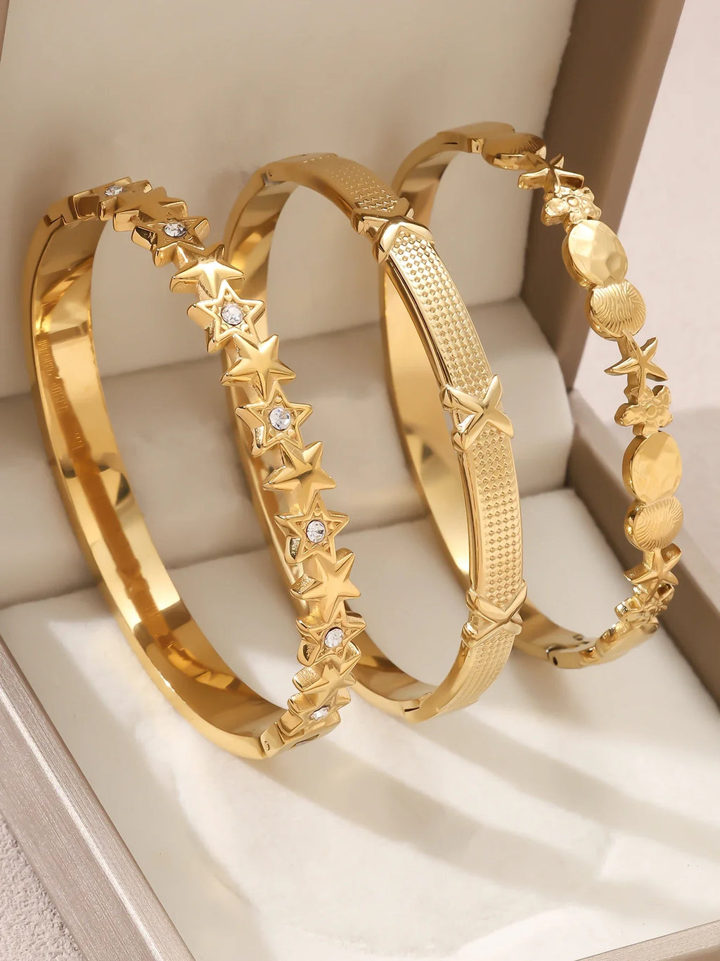 1pieces/set women's wedding jewelry party holiday Valentine's Day gift stainless steel bracelet plated with 18K gold bracelet Vera Lux