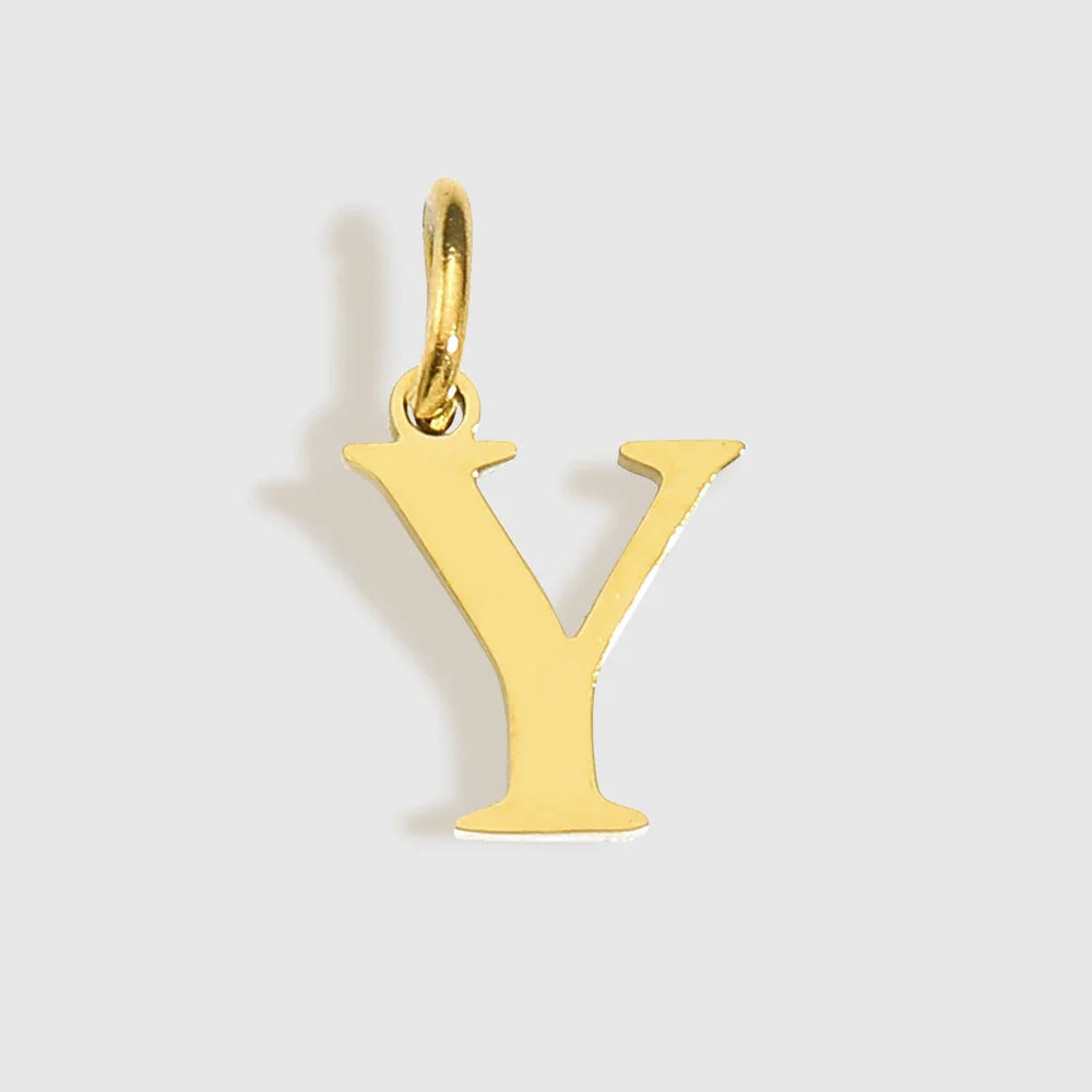 Initial Alphabet Pendant Stainless Steel Charms for Making Necklace Minimalism DIY Accessories Gift Women's Jewelry Wholesale Vera Lux