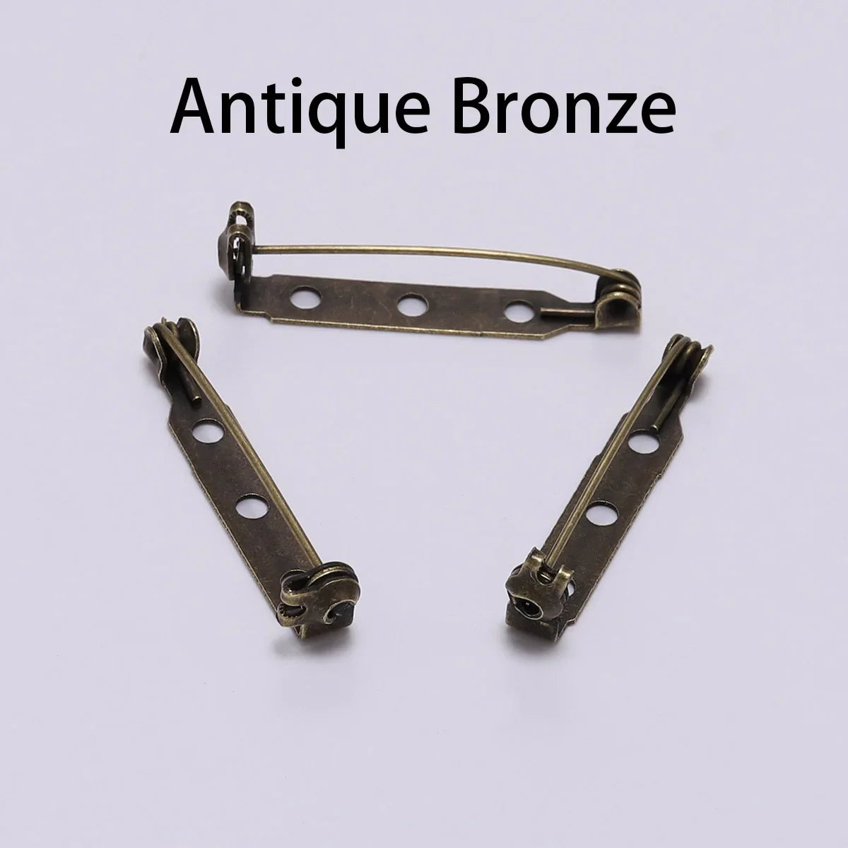 20-50pcs 20 25 32 38mm Brooch Clip Base Pin Blank Safe Lock Brooch Pin Base Badge Holder For DIY Jewelry Making Finding Supplies Vera Lux
