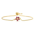 NEWBUY Fashion Gold Color Colourful CZ Zircon Flower Charm Bracelets For Women Party Jewelry Accessories Vera Lux
