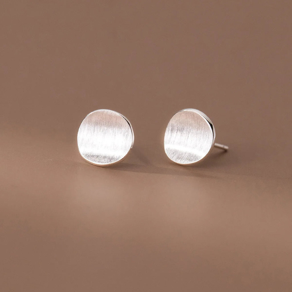 925 Sterling Silver Frosting Round Piercing Stud Earrings For Women Wedding Engagement Jewelry Wholesale Accessories Jewellery Vera Lux