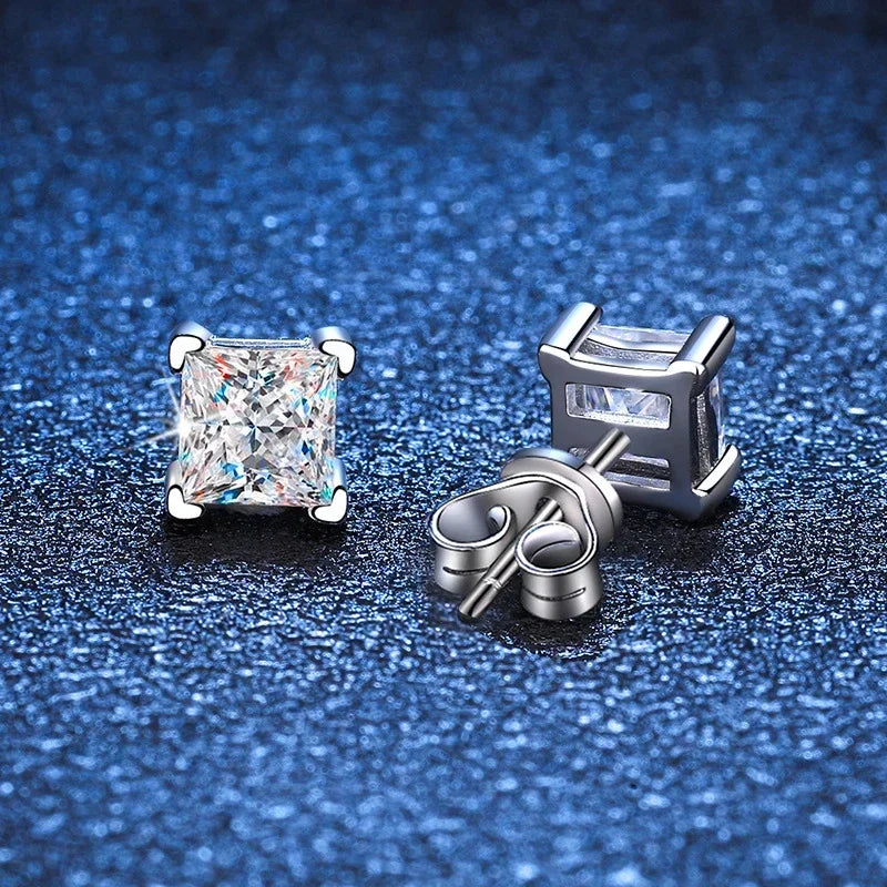 NeeTim 1ct D Color Moissanite Stud Earrings For Women Luxury Jewelry Original 925 Sterling Diamond Wedding Party Earring Gift Vera Lux