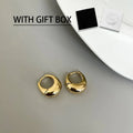 LENNIKOval Elegant Earrings, Women’s 3D Metal Design, Fit for Work/Casual Outfits, Flattering on All Faces, Perfect Gift Choice Vera Lux