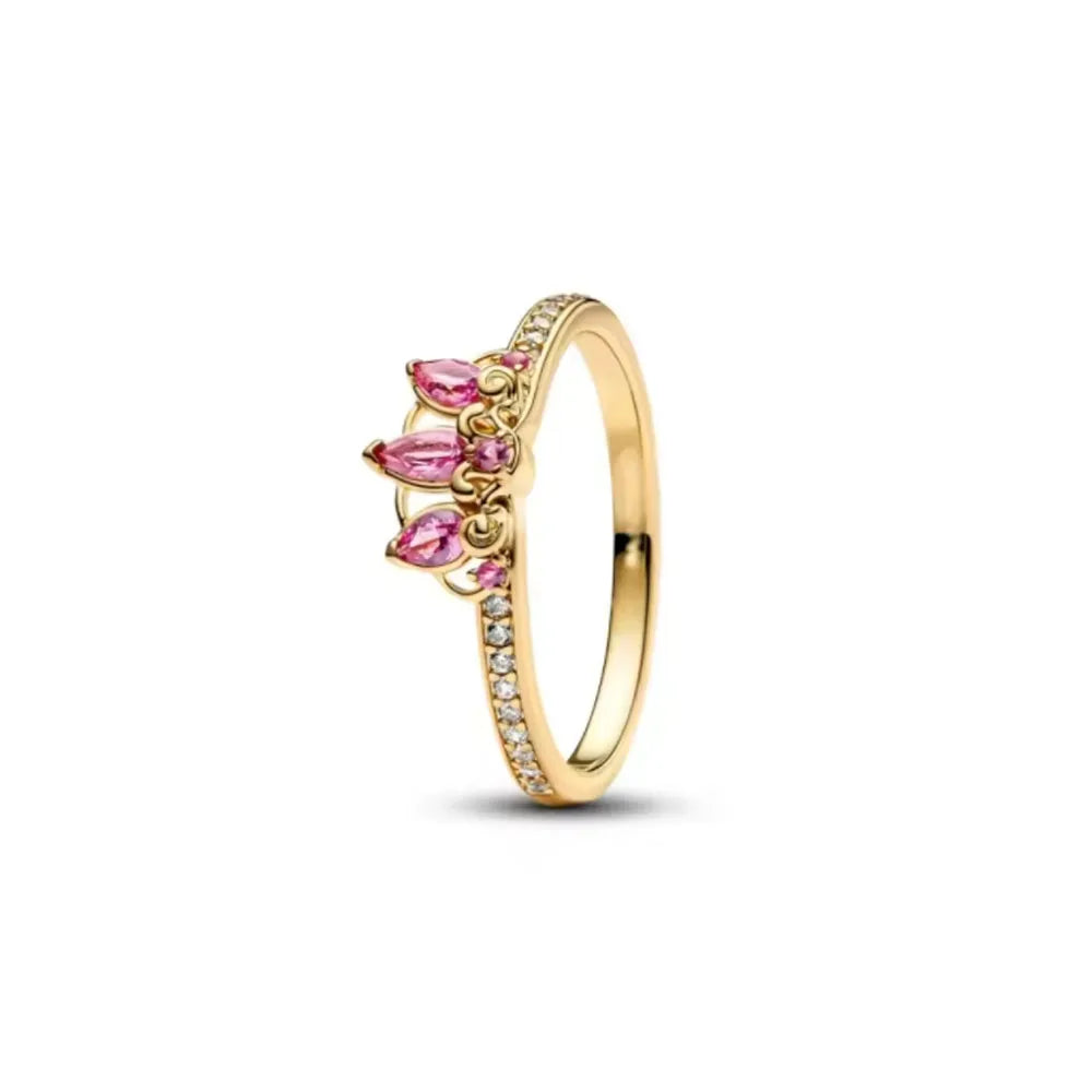 925 Silver Gold Color Heart Stone Rings Ring New Hot Selling Gold Color Rings Suitable For Any Occasion  DIY Birthday Gift Vera Lux