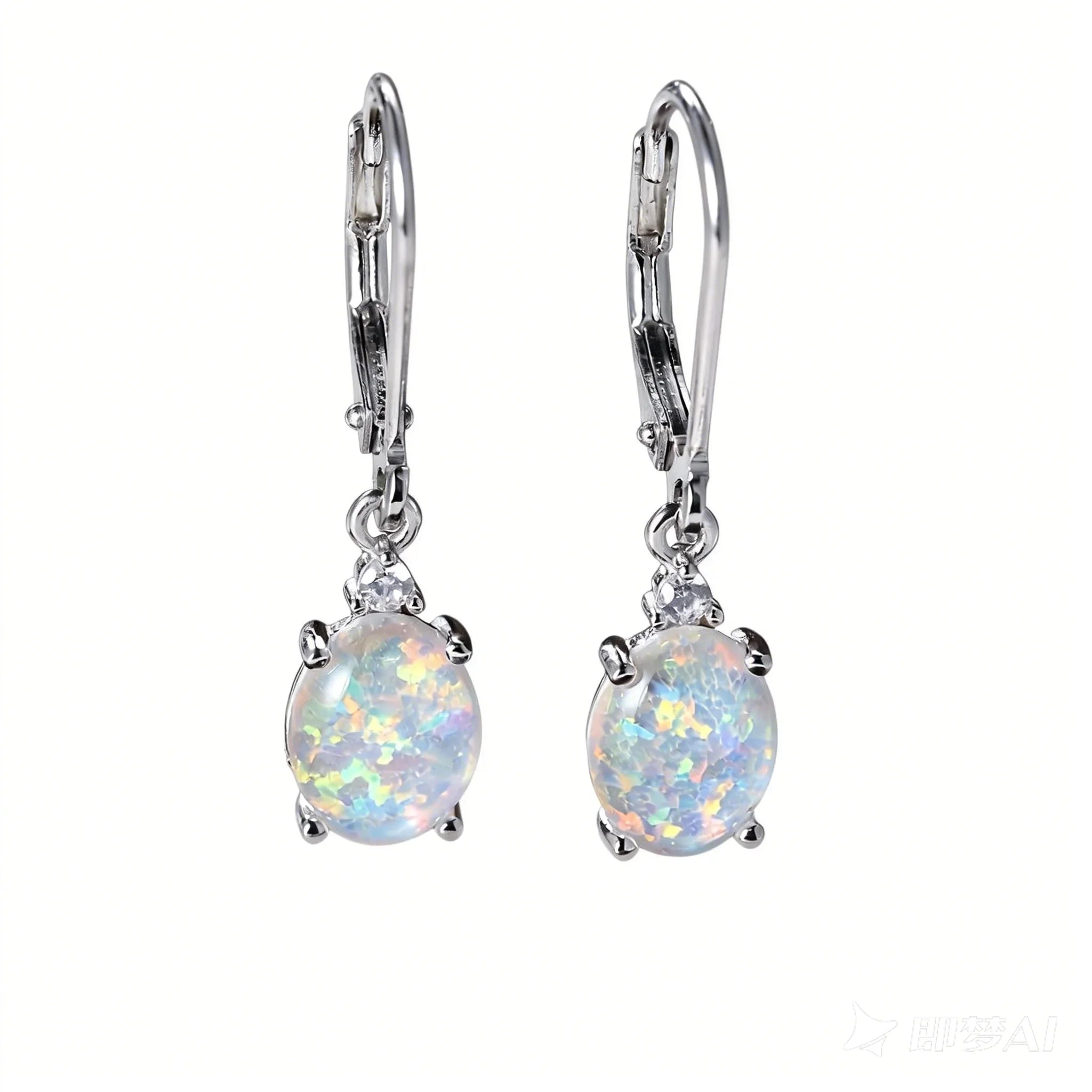 S925 Silver round Crystal Pearl Mother-of-Pearl Earrings with Green Flame Crystal Plated Iridium Golden Women's Design Vera Lux