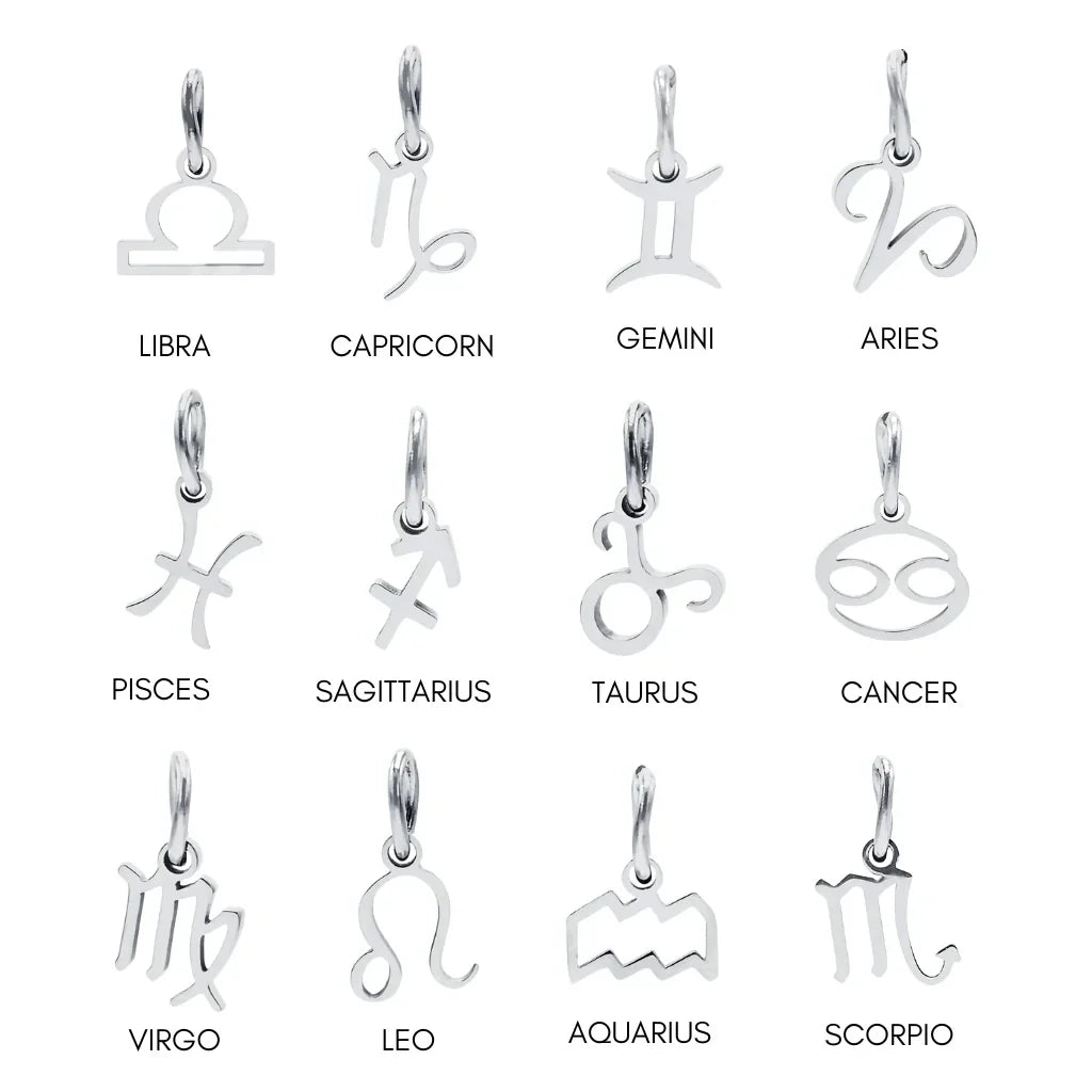 SUNIBI Stainless Steel Star Zodiac Sign 12 Constellation Pendant Accessories for Necklace Women Man Jewelry Gifts Wholesale Vera Lux