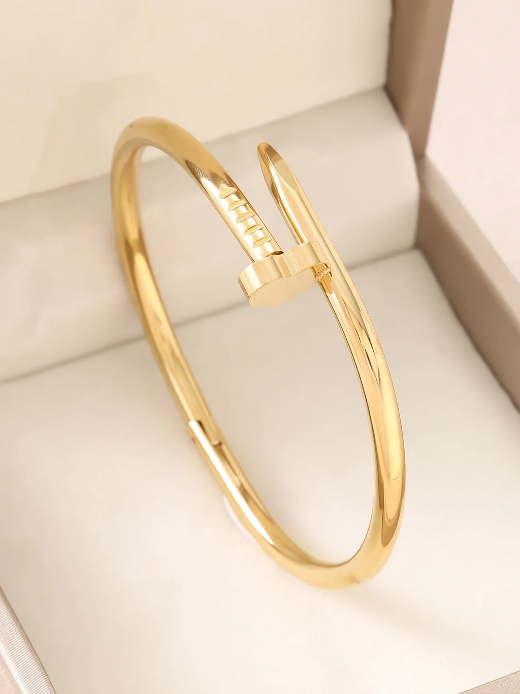 1pc 18K Gold Plated Stainless Steel Stackable Bracelet With Chain And Clover Design, Fashion Style For Women, Suitable For Casua Vera Lux