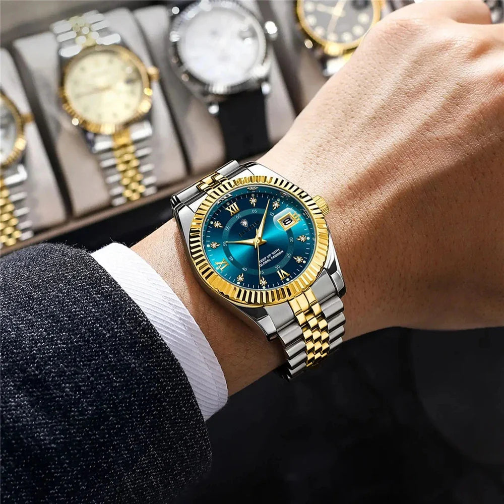 Fashion Quartz Wristwatches Luxury Brand High Quality Diamond Watch For Man Gifts Digital Mens Automatic Watches Men Gold Clock Vera Lux