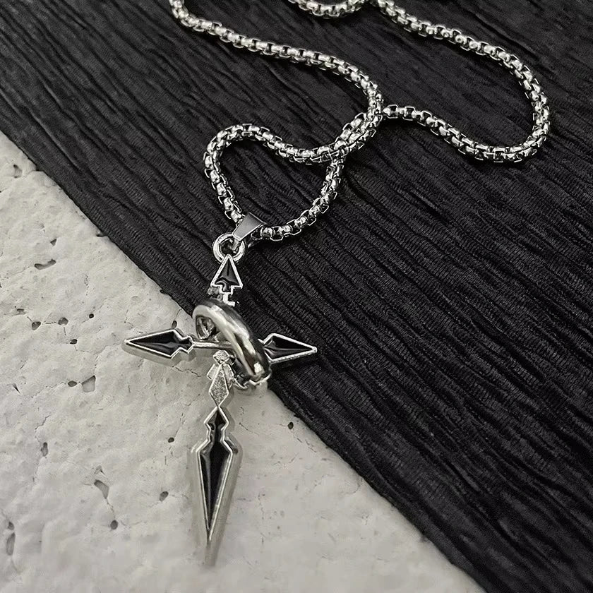 Cross Pendant Gold/Silver Plated Necklace Stainless Steel Link Chain Charm Choker Statement Men Jewelry Accessories Gifts Vera Lux