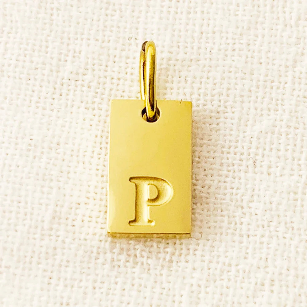 10PCS Alphabet Charm Pendant for Necklaces Stainless Steel Jewelry DIY Engraved Lettering Accessories Women's Fashion Jewelry Vera Lux