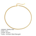 SUNIBI Stainless Steel Necklaces for Women Gold Color Basic Punk Link Chain Necklace Solid Metal Jewelry Wholesale/dropshipping Vera Lux