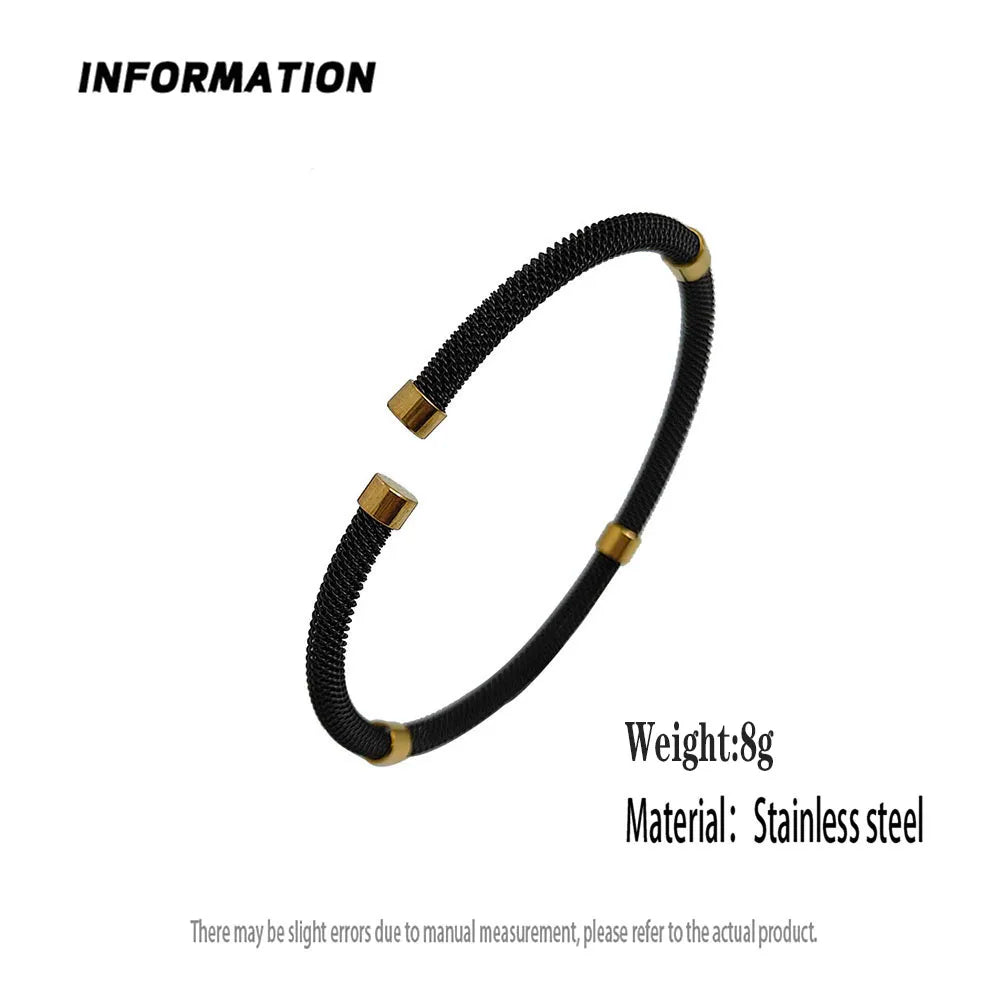 New steel wire mesh gold-plated stainless steel bracelet 18K, high quality waterproof couple bracelet, wife gift Vera Lux