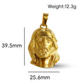 Hot Style Hip Hop 18K Gold Plated Stainless Steel Jesus Pendant for Women Men, Perfect for Daily Outfits & Concert Styles Vera Lux