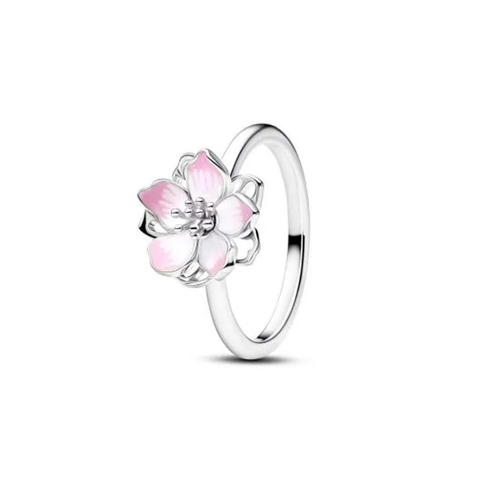 2026 Hot Selling 925 Sterling Silver Heart-Shaped Butterfly Flower Ring, Exquisite and Charming Jewelry Gift for European Women Vera Lux