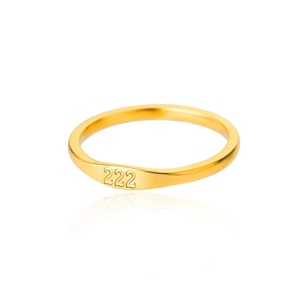 111 222 333 444 555 666 777 999 Angel Number Rings For Women Stainless Steel Ring Vintage Aesthetic Retro Jewelry anillos 2025 Vera Lux
