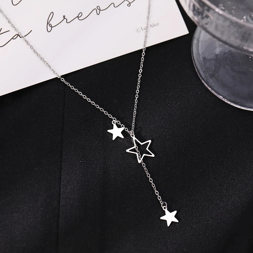 Stainless Steel Necklaces Exquisite Stars Tassel Pendants Temperament Chain Everyday Wear Necklace For Women Jewelry Party Gifts Vera Lux