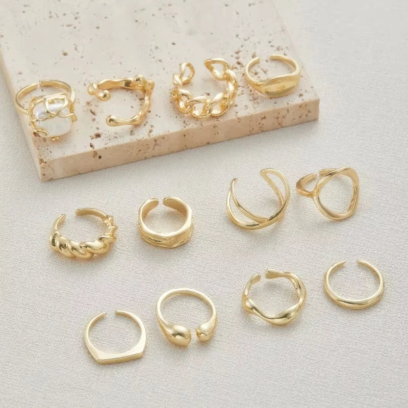 12pcs/set Vintage Bohemian Fashion Women's Ring Set, Perfect for Beach Vacations and Leisure, Suitable for All Seasons Vera Lux