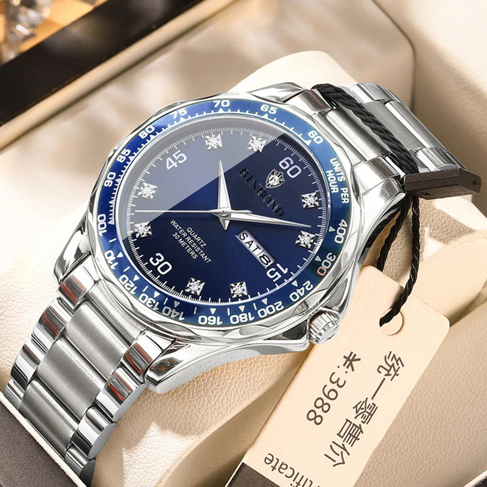 New Luxury Designer Fashion Quartz Wristwatches Diamond Watch For Man Gifts Men  Automatic Watches Mens Digital Sports Clock Vera Lux