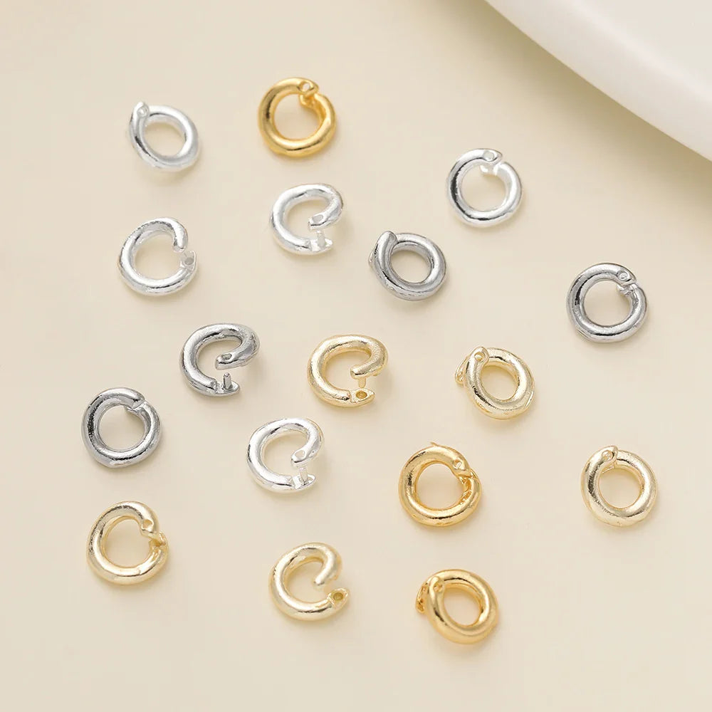 10Pcs/Pack 14/18K Gold Color Plated Open Jump Rings Split Rings Connector For Necklace Bracelets Jewelry Making Accessories Vera Lux