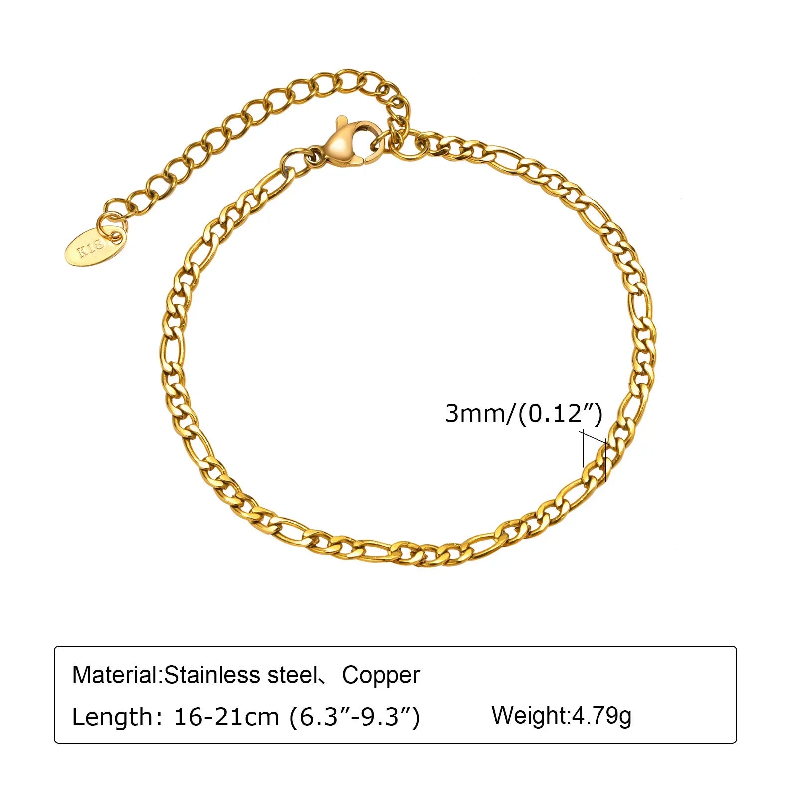 Women Stainless Steel Chain Bracelet,18K Gold Plated Twist Paperclip Adjustable Link Bracelet,Chunky Stackable Layered Jewelry Vera Lux