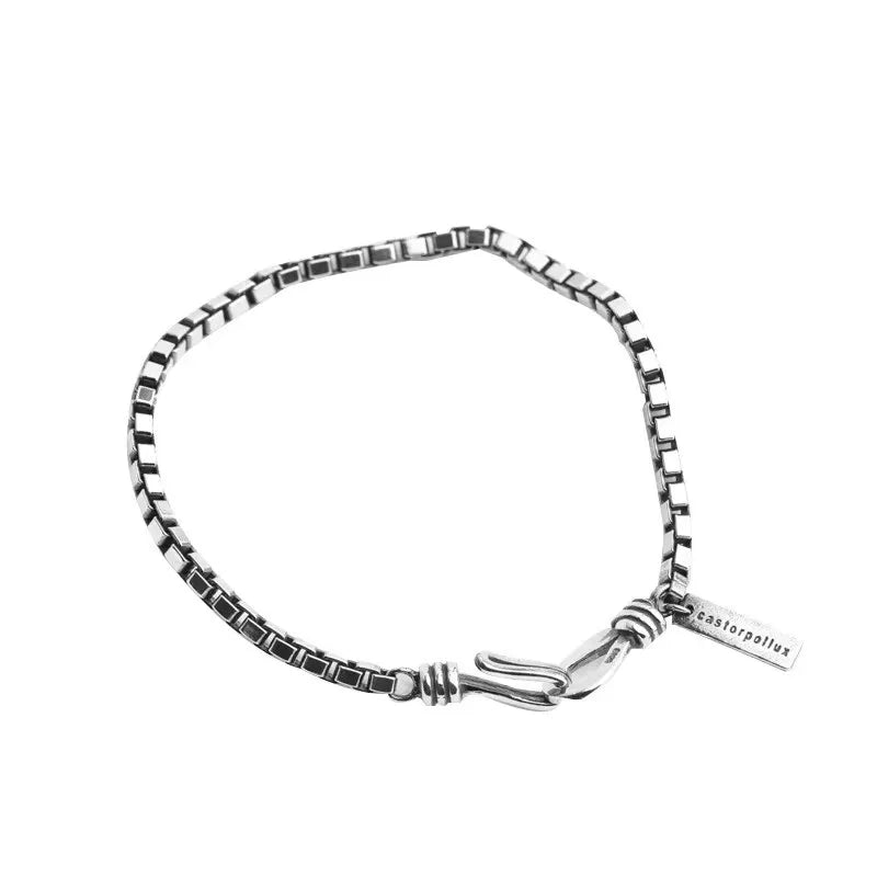 925 Sterling Silver Geometric Bracelet Simple Charm Elegant Women Accessories Birthday Party Gift Exquisite Jewelry Free Shippin Vera Lux