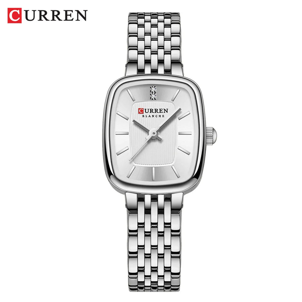 CURREN 9093 Fashion Quartz Women's Watch Elegant Square Dial Gold Stainless Steel Strap Casual Waterproof Watch relojes de mujer Vera Lux