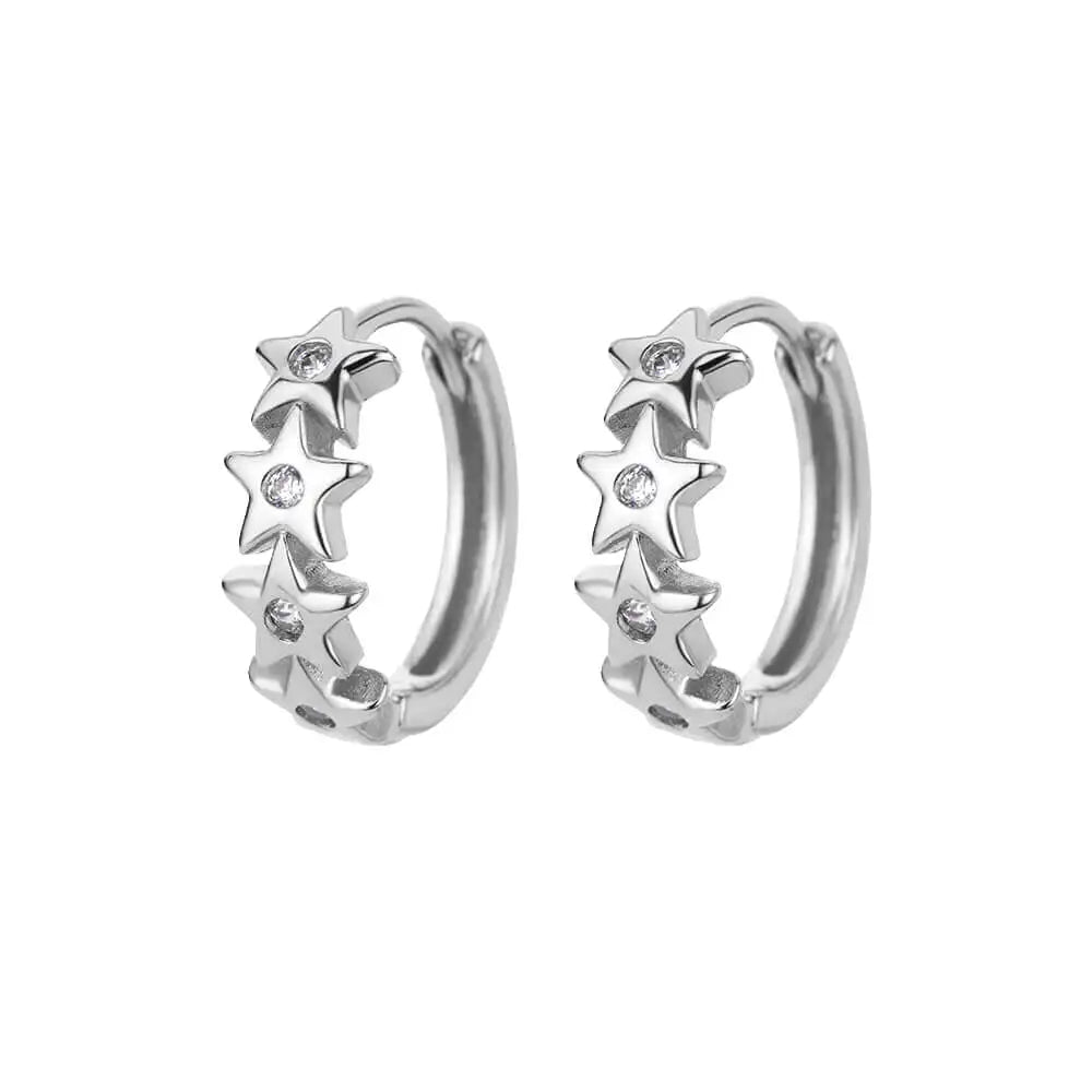 Rainbow Zircon Earring for Women Stainless Steel Hoop Earring 2024 New Trending Luxury Aesthetic Accesorios Jewelry aretes mujer Vera Lux