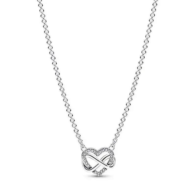 925 Sterling Silver Golden Moon Star Bow Necklace Fit Original Bracelet For Women DIY Fashion Jewelry Making Vera Lux