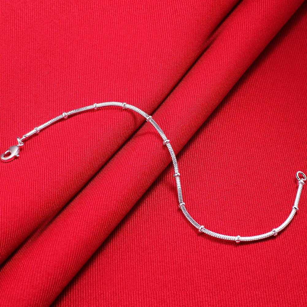 Hot new 925 sterling silver Bracelets for women fine snake bone beads chain fashion Wedding party Christmas gifts Jewelry Vera Lux