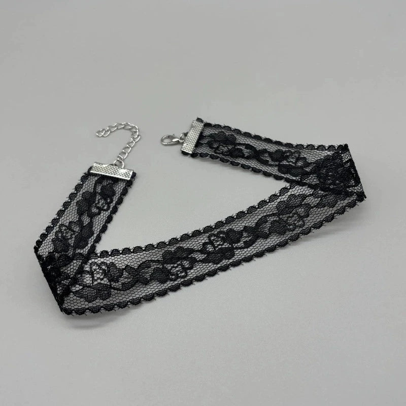 2026 New Black Sexy Lace Flower Necklace for Women Harajuku Gothic Short Choker Collar Necklace Party Female Neck Accessories ﻿ Vera Lux